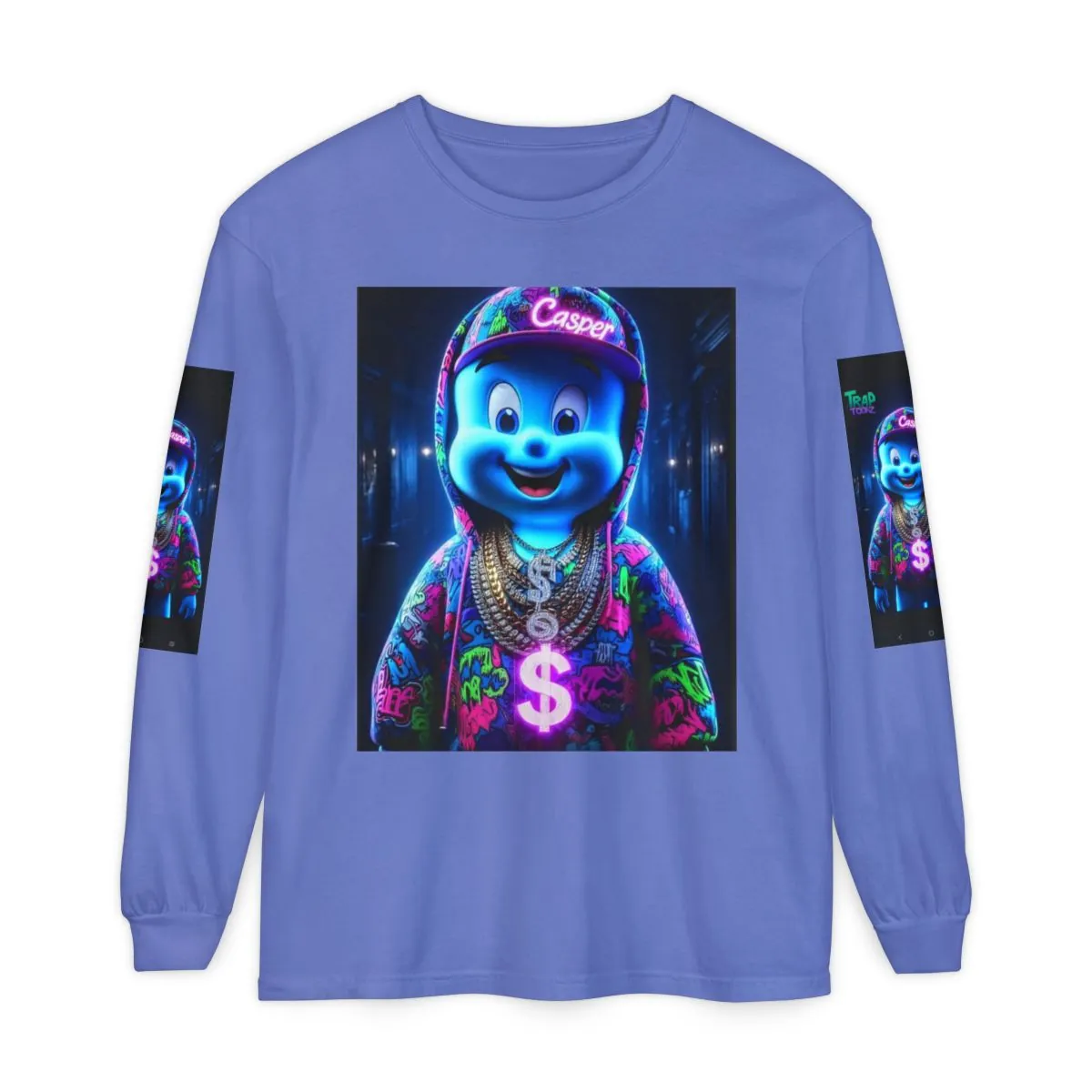 Streetwear Long Sleeve — Neon Cash Baby Graphic Tee