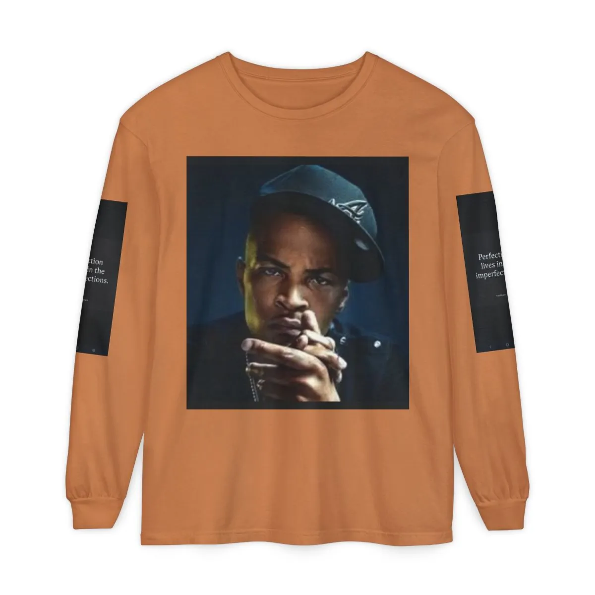 Graphic Long Sleeve Tee – Vintage Movie Portraits with Motivational Quote