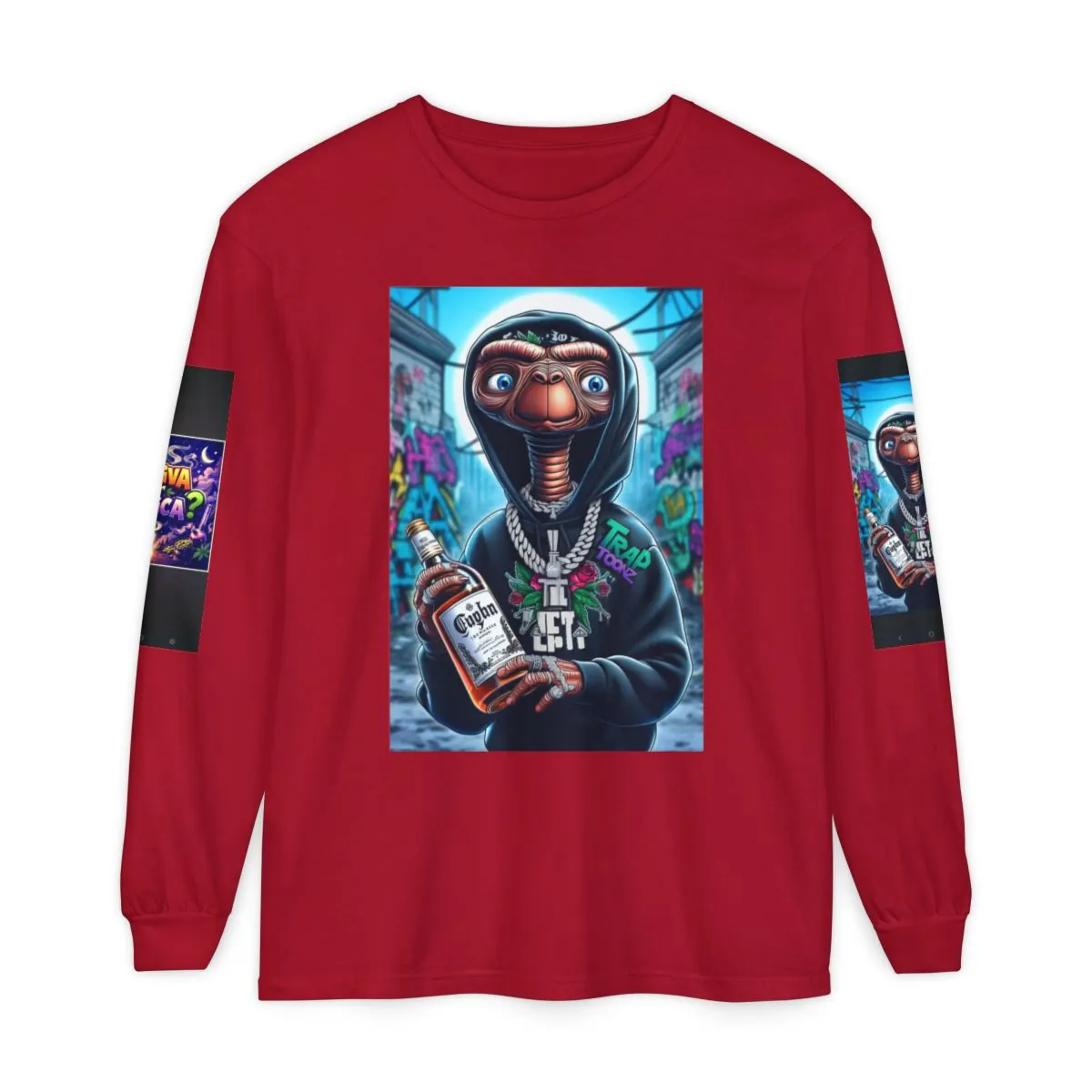 Sativa or Indica? Long Sleeve Tee — Cannabis Street Art Graphic