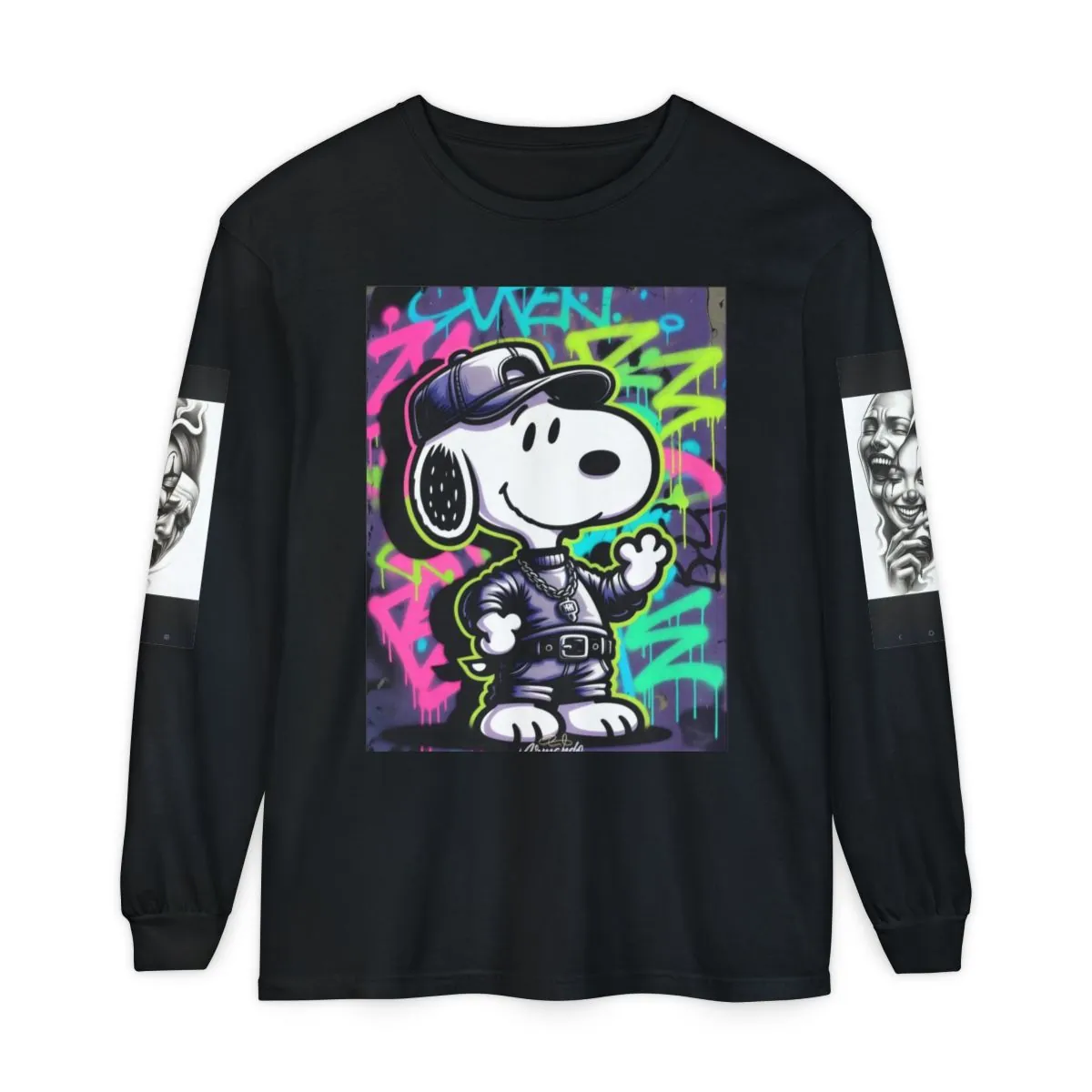 Snoopy Graffiti Long Sleeve Tee — Streetwear Cartoon Graphic