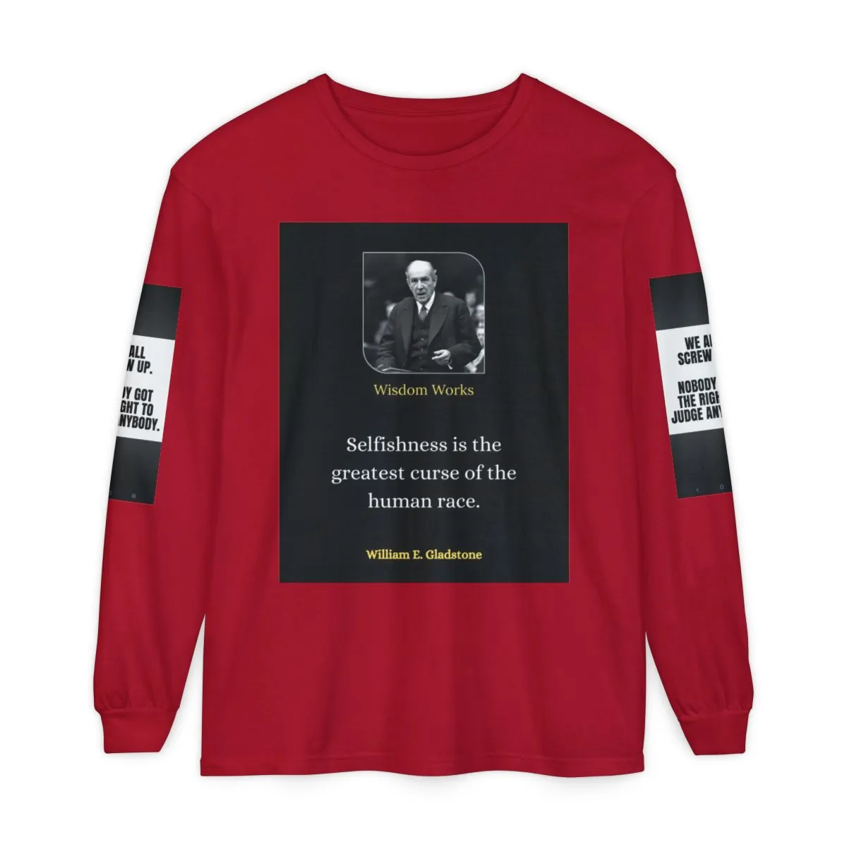 Stoic Quote Long Sleeve Tee — "You Become What You Give Your Attention To"