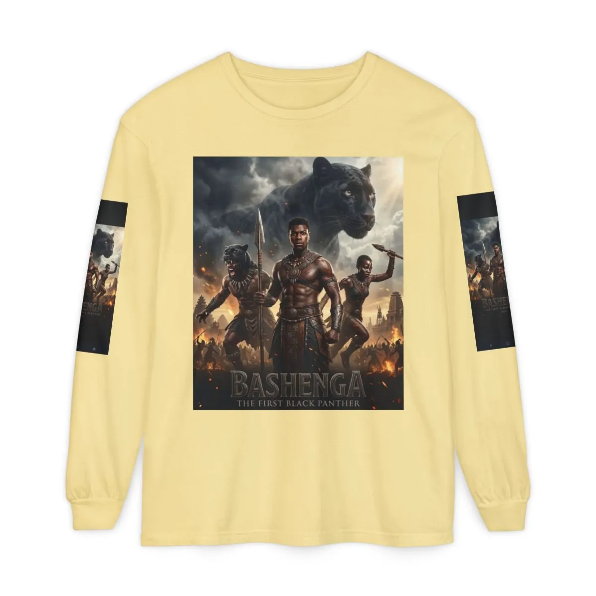Bashenga Panther Warrior Long Sleeve T-Shirt