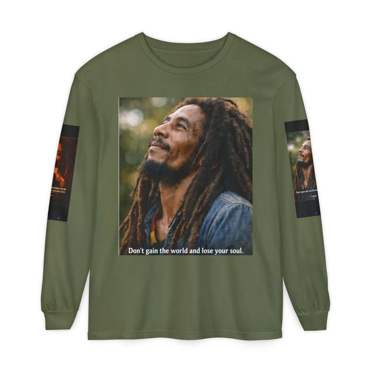 Inspirational Portrait Long Sleeve Shirt — Motivational Quote Sleeve Tee