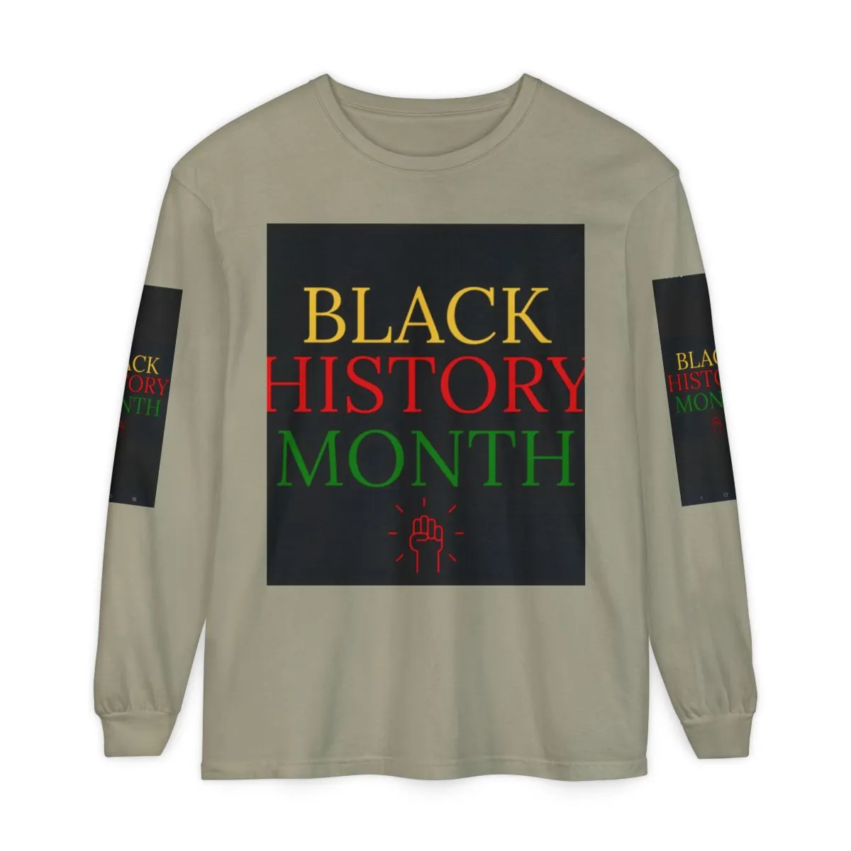 Black History Month Long Sleeve Tee — "Black History Month" with Martin & Coretta King
