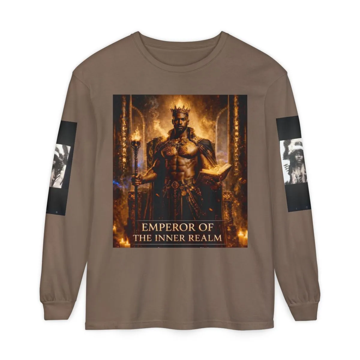 Black History Month Long Sleeve Tee — "Emperor of the Inner Realm" Graphic