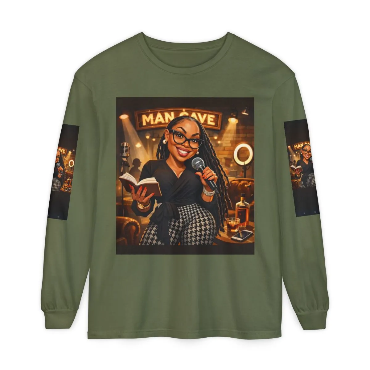 Stand-Up Comic Microphone Long Sleeve Tee