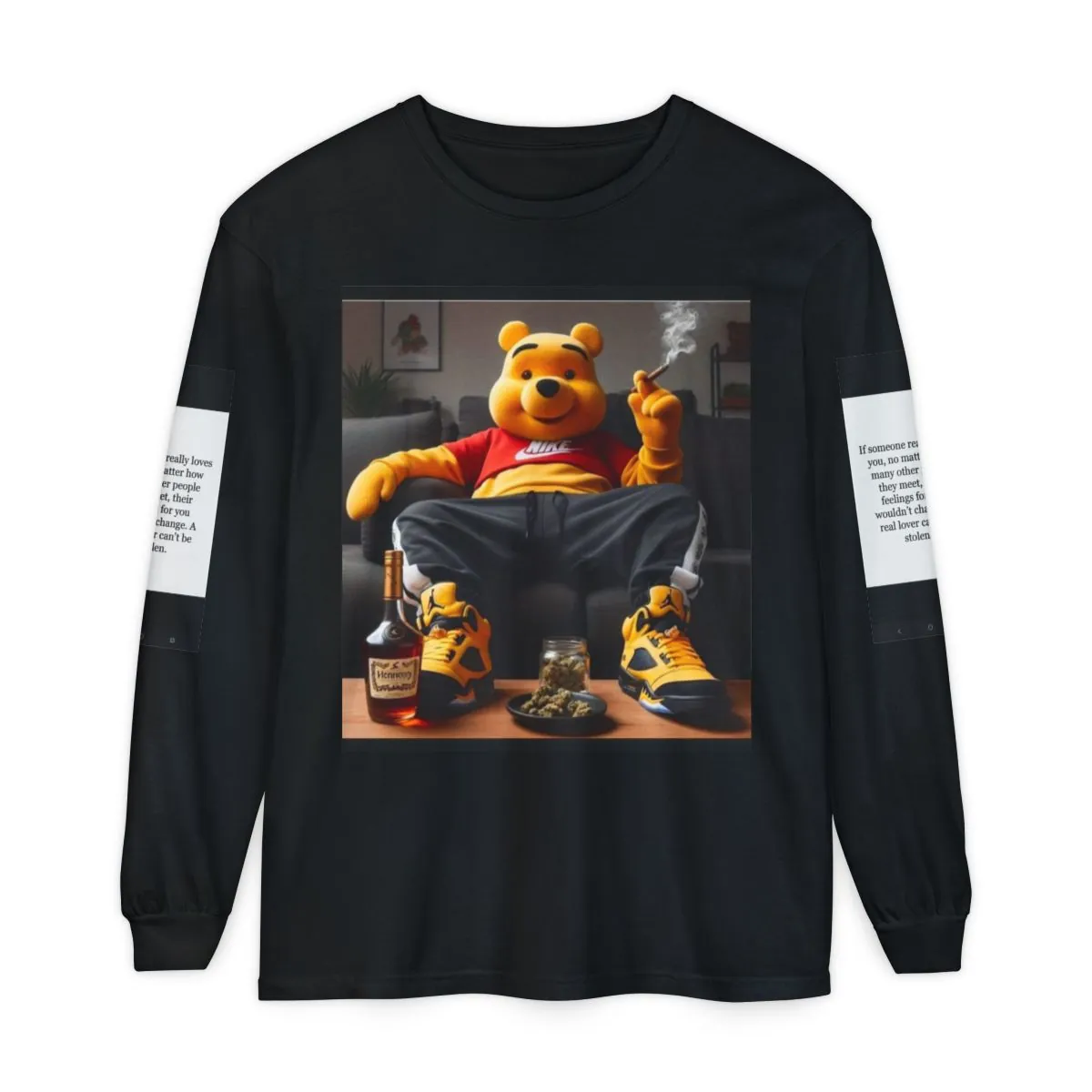 Graphic Long Sleeve Tee — Urban Winnie the Pooh Streetwear Design