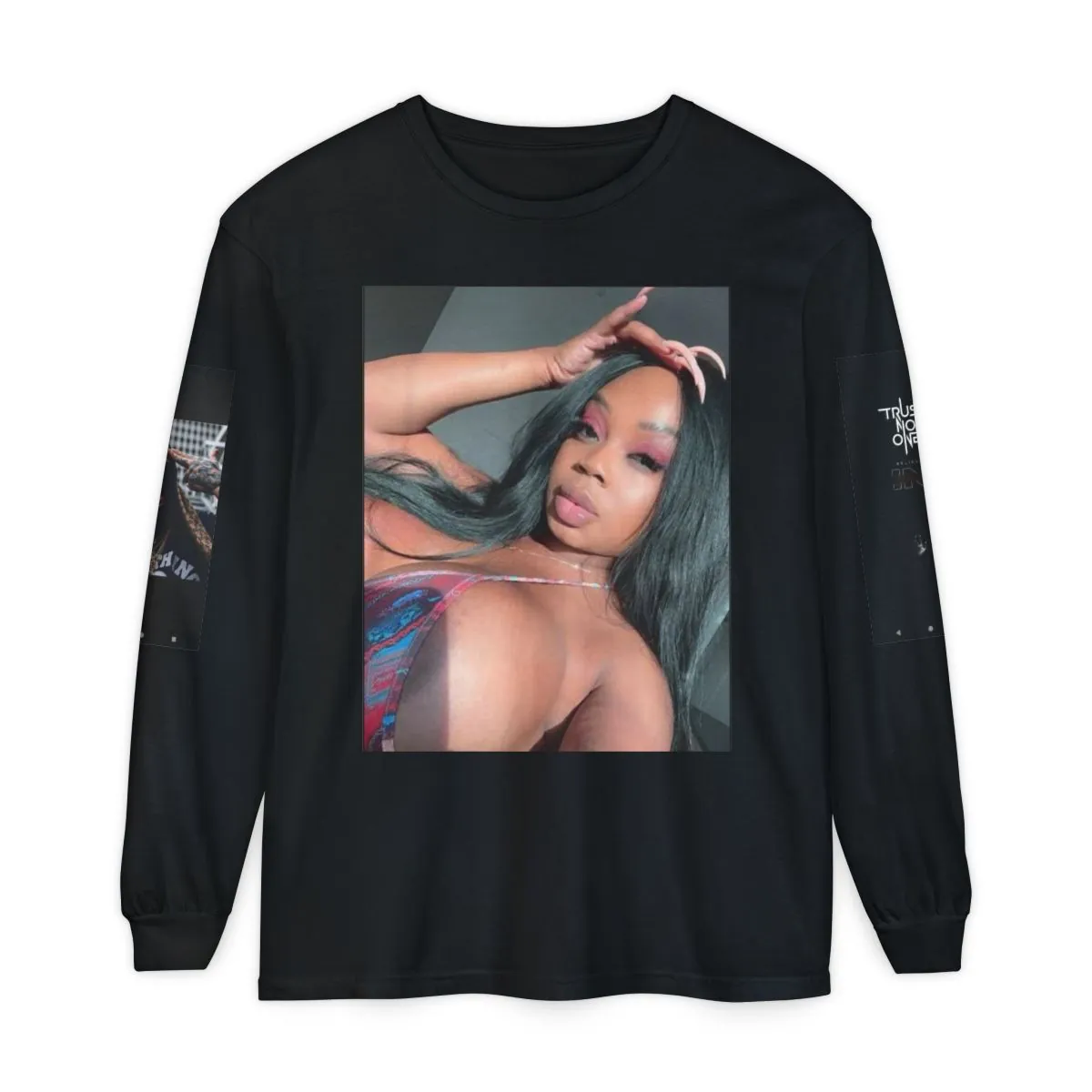 Long Sleeve T‑Shirt — Photo Print Portrait Graphic