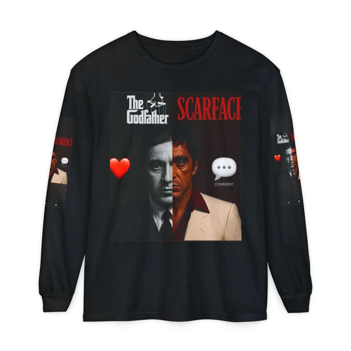 Godfather x Scarface Split Portrait Long Sleeve Tee