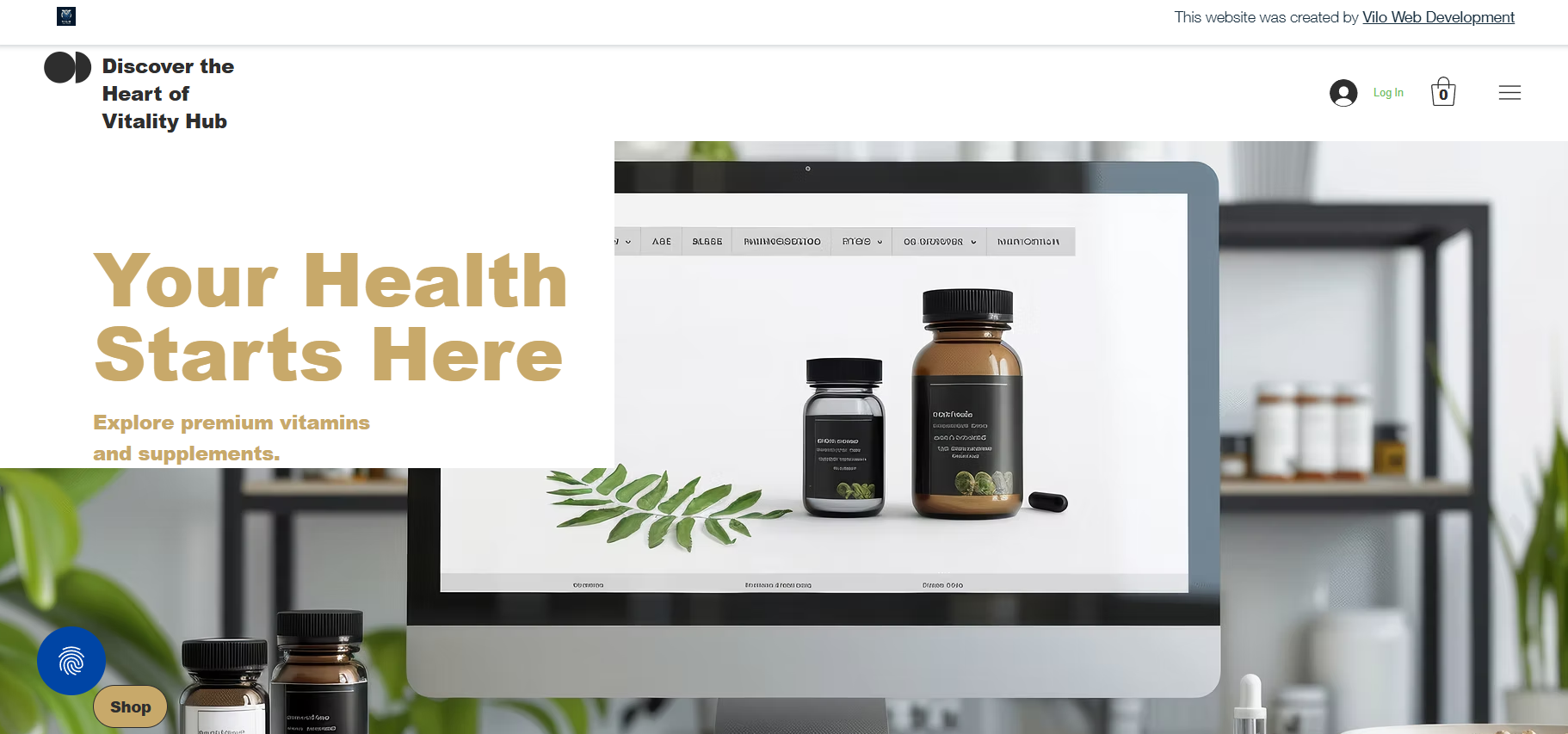 Vitality Hub website screenshot