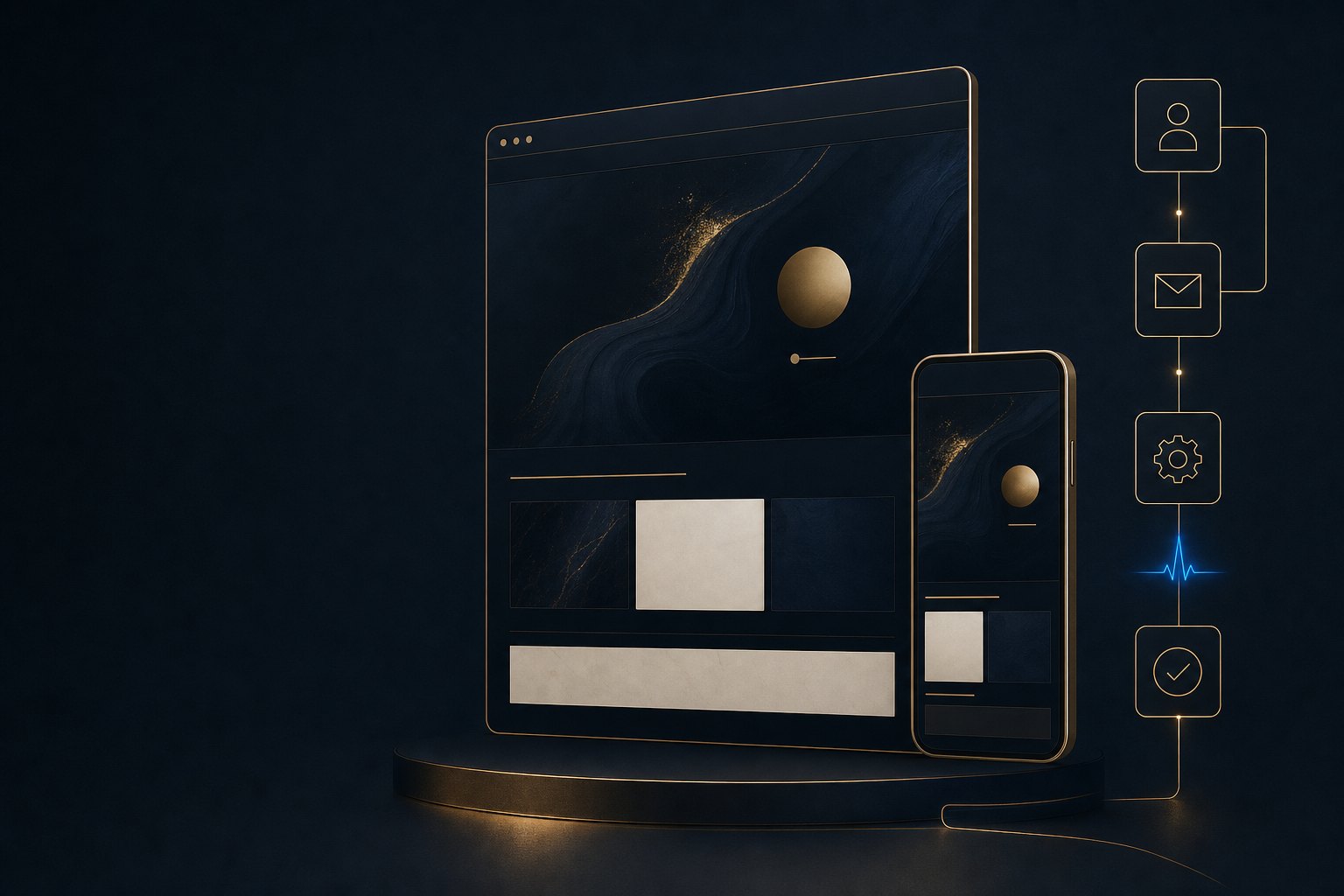 An elegant website and lead workflow visualization