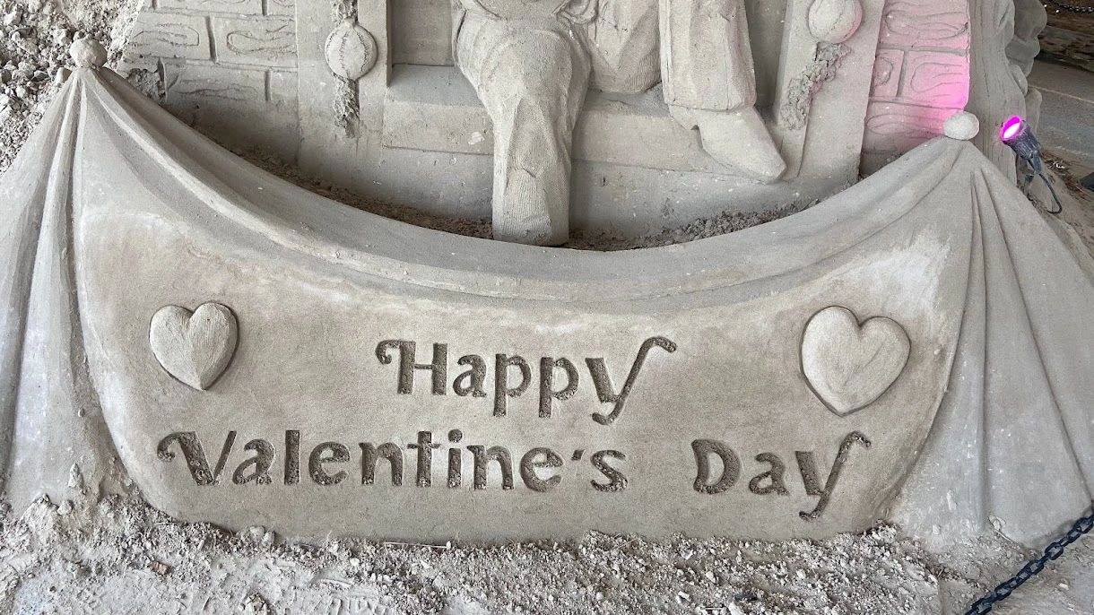 Holiday sand sculpture at South Padre Island