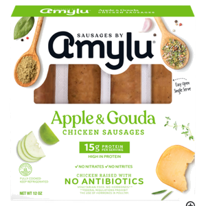 Amylu Apple & Gouda Chicken Sausage, 12oz