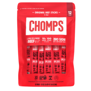 Chomps Original Beef Sticks, Mild, 12 Sticks