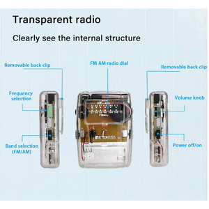 Clear Radio with Crystal Headphone, Powered by AAA Battery view 4