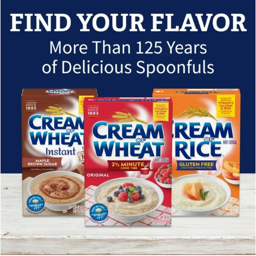 Cream of Wheat Instant Hot Breakfast Cereal, 1oz, 12ct view 2