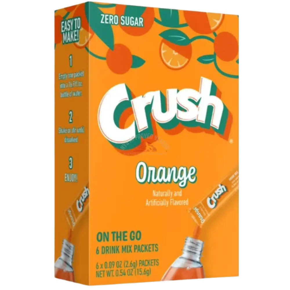 Crush On-the-Go Drink Mix (Orange) 6 Count Juice