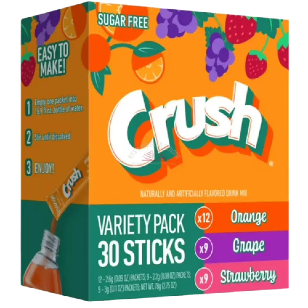 Crush Powdered Drink Mix Variety Pack 30ct Juice