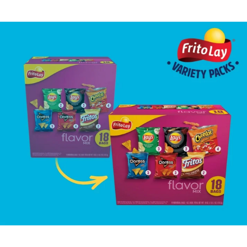 Frito-Lay Flavor Mix Variety Pack Snack Chips, 1oz Bags, 18ct view 2