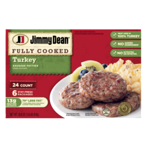 Fully Cooked Turkey Sausage Patties, 24 Ct