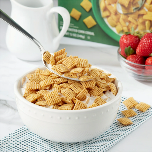 Great Value Oven Toasted Corn Squares Cereal, 12oz view 2