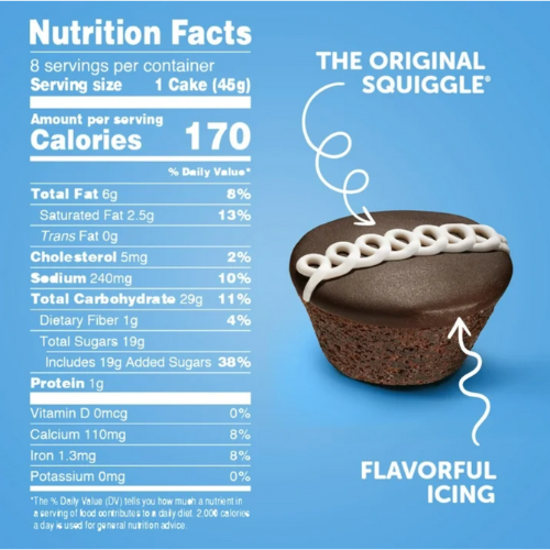 Hostess Chocolate Cup Cakes, Creamy, 8ct, 12.7oz view 2