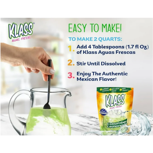 Klass Aguas Frescas Cucumber Limeade, 14.1oz view 2