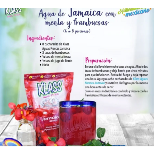 Klass Aguas Frescas Hibiscus,  Drink Mix, 14.1oz view 2