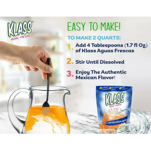 Klass Aguas Frescas Melon, with Vitamin C, Drink Mix, 14.1oz view 2