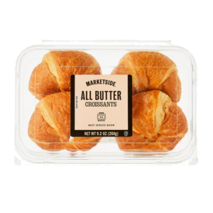 Marketside All Butter Whole Baked Croissants, 9.17 oz, 4 Count