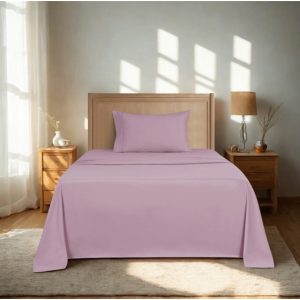 Microfiber Bed Sheet Set, 3pc Twin-Light Purple