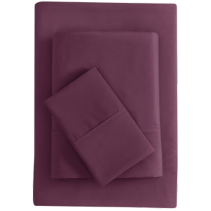 Microfiber Bed Sheet Set, 3pc Twin-Purple view 2