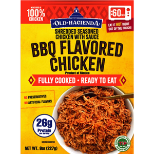 Old Hacienda BBQ Flavored Chicken, Fully Cooked Shredded Chicken, Shelf-Stable Pouch, 8 oz