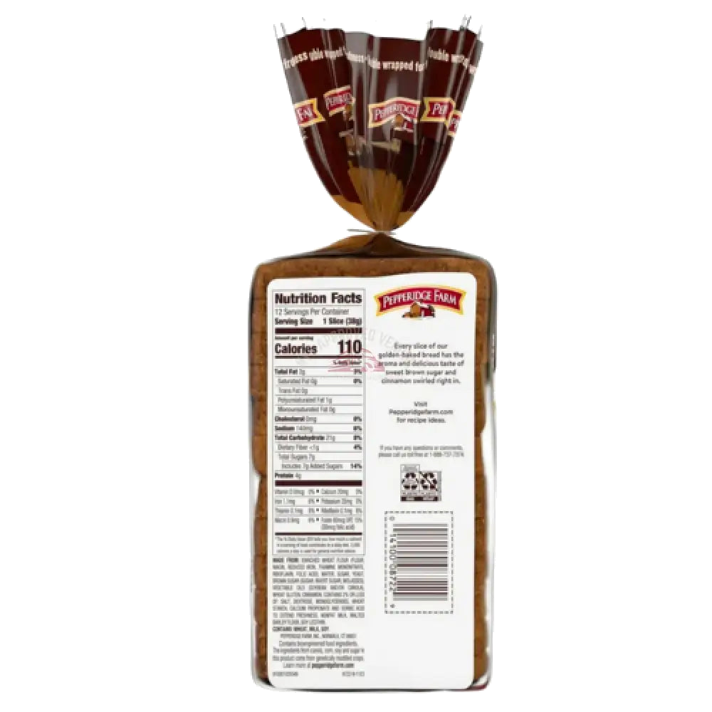 Pepperidge Farm Brown Sugar Cinnamon Swirl Bread 16 oz Bread