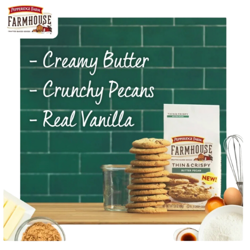 Pepperidge Farm Farmhouse Thin & Crispy Butter Pecan Cookies, 5.9oz view 2