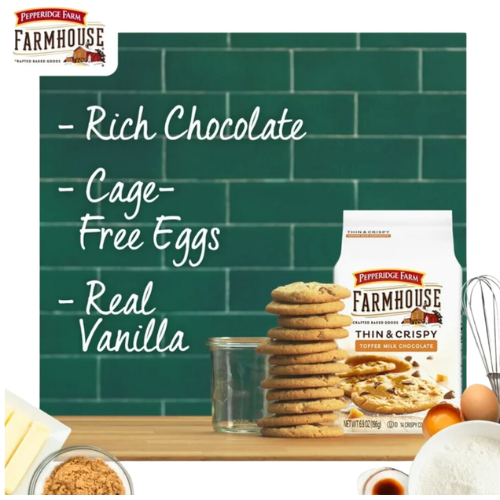 Pepperidge Farm Farmhouse Thin & Crispy Toffee Milk, 6.9oz view 2