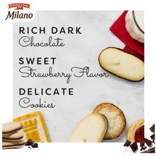 Pepperidge Farm Milano Cookies, Chocolate Strawberry, 7oz view 2
