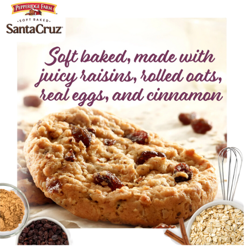 Pepperidge Farm Santa Cruz Oatmeal Raisin Cookies, 8.6 oz view 2