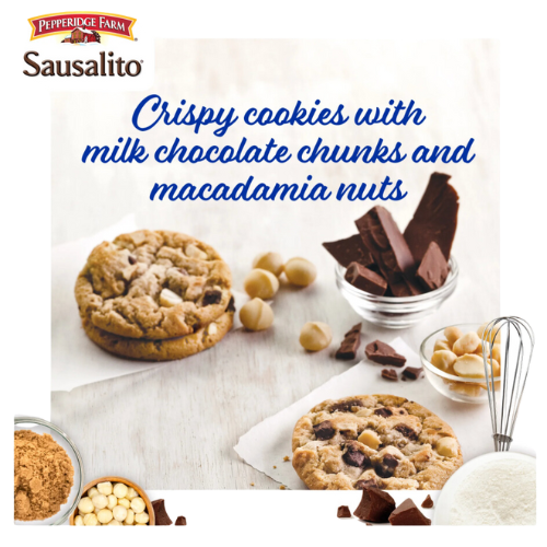 Pepperidge Farm Sausalito Crispy Milk Chocolate Macadamia Nut Cookies, 7.2oz view 2