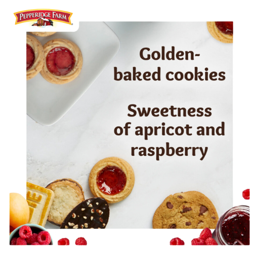 Pepperidge Farm Verona Apricot Raspberry Thumbprint Cookies, 6.75oz view 2