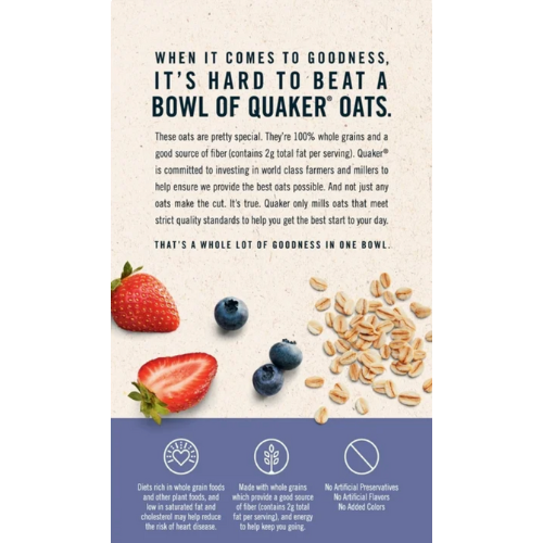 Quaker Fruit Fusion Strawberry Peach flavored Oatmeal, 8.4oz, 6pk view 2