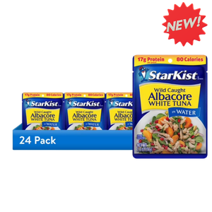 StarKist Albacore White Tuna in Water Bundle, 2.6oz (24 pack), 3.9lbs