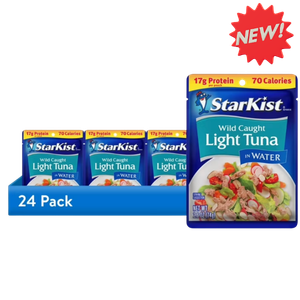 StarKist Light Tuna in Water Bundle, 2.6 oz (24 pack), 3.9lbs