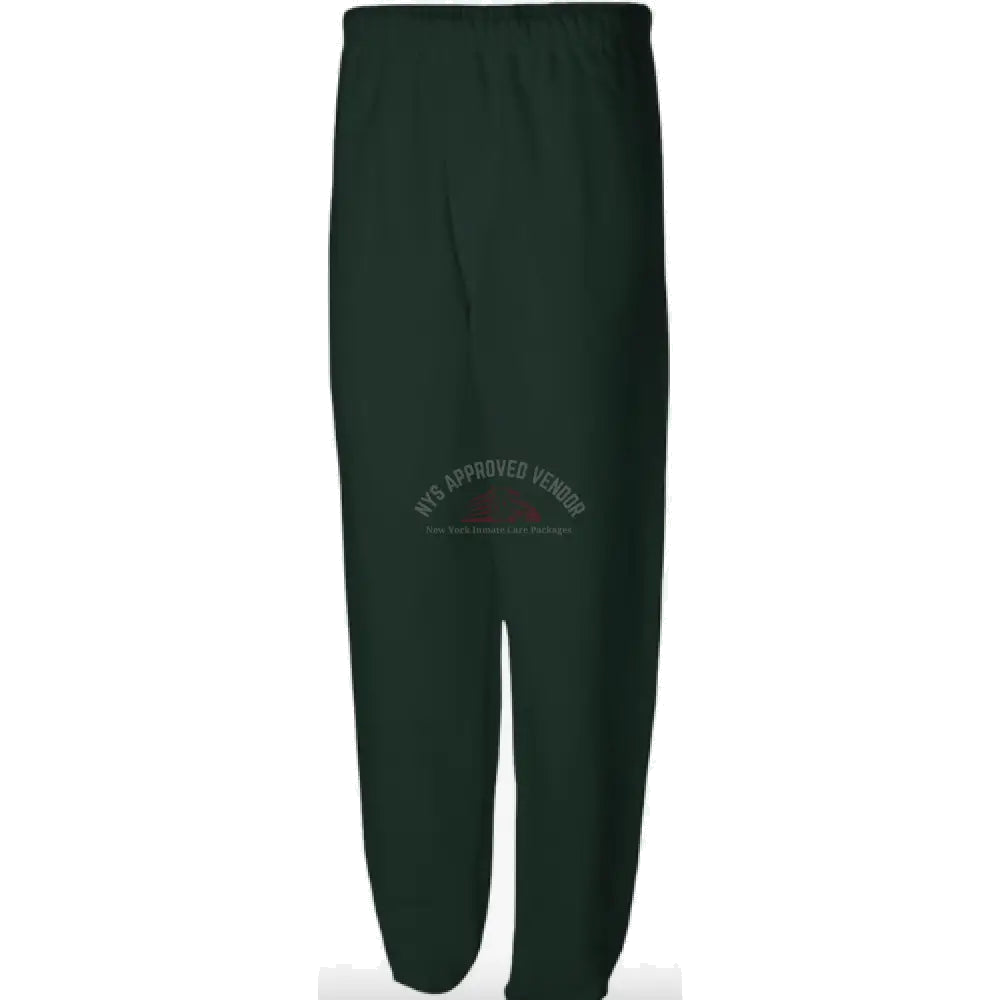 Sweatpants w/Pockets 100% Cotton (Green) S Sweatpants