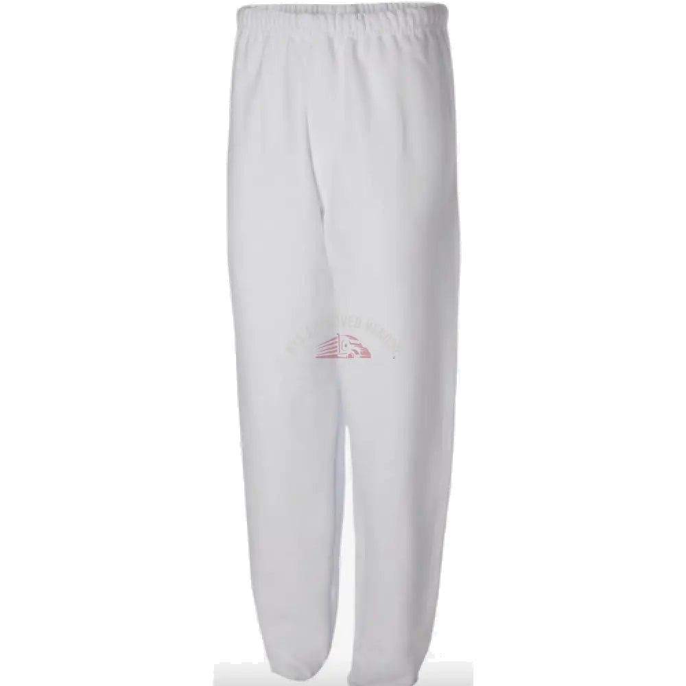 Sweatpants w/Pockets 100% Cotton (White) S Sweatpants