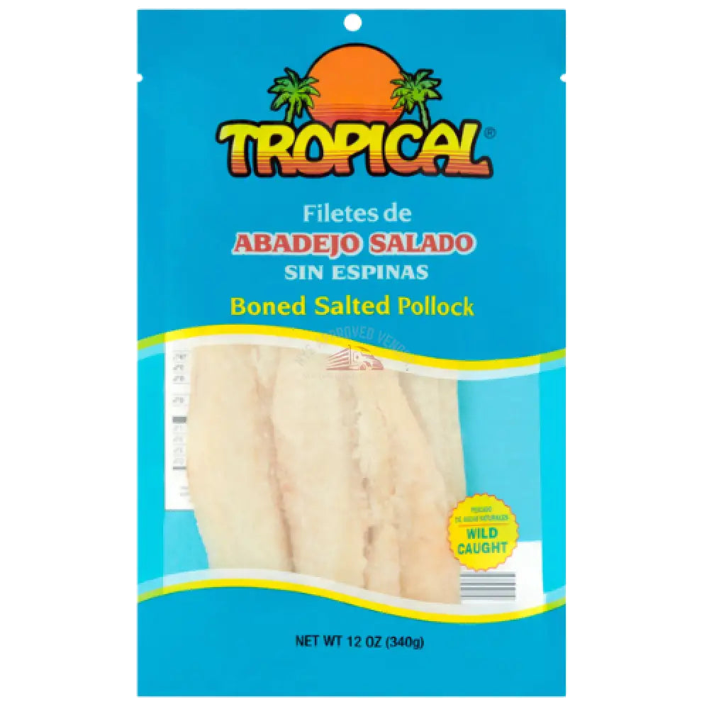 Tropical Boned Salted Pollock Fillets (Abadejo Salado) 12oz Wild Caught Fish