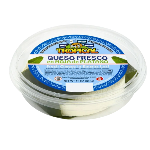 Tropical Queso Fresco, Fresh Cheese In Banana Leaf, 12oz view 2