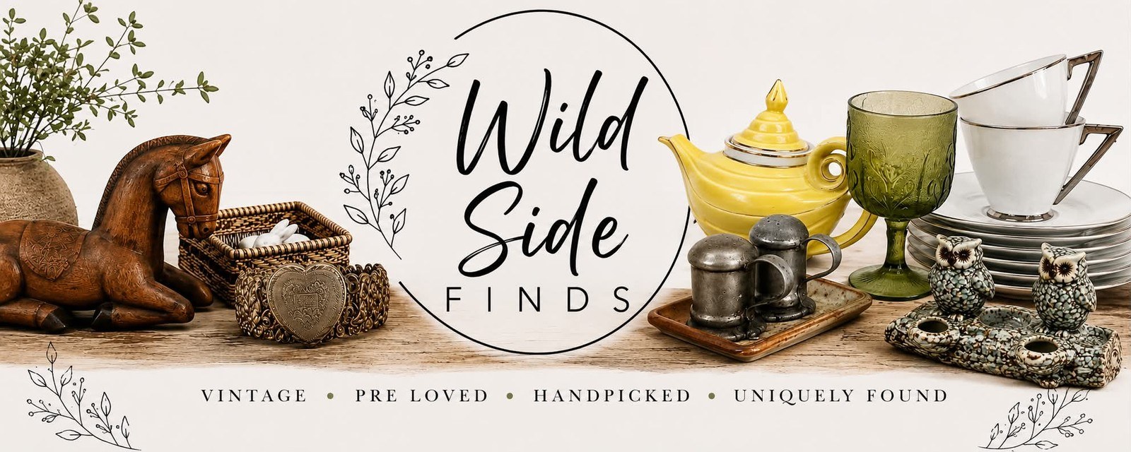 A Wild Side Finds collection of vintage home objects
