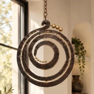 Circular artisan pendant