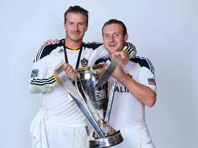 Chris Birchall with the MLS Cup